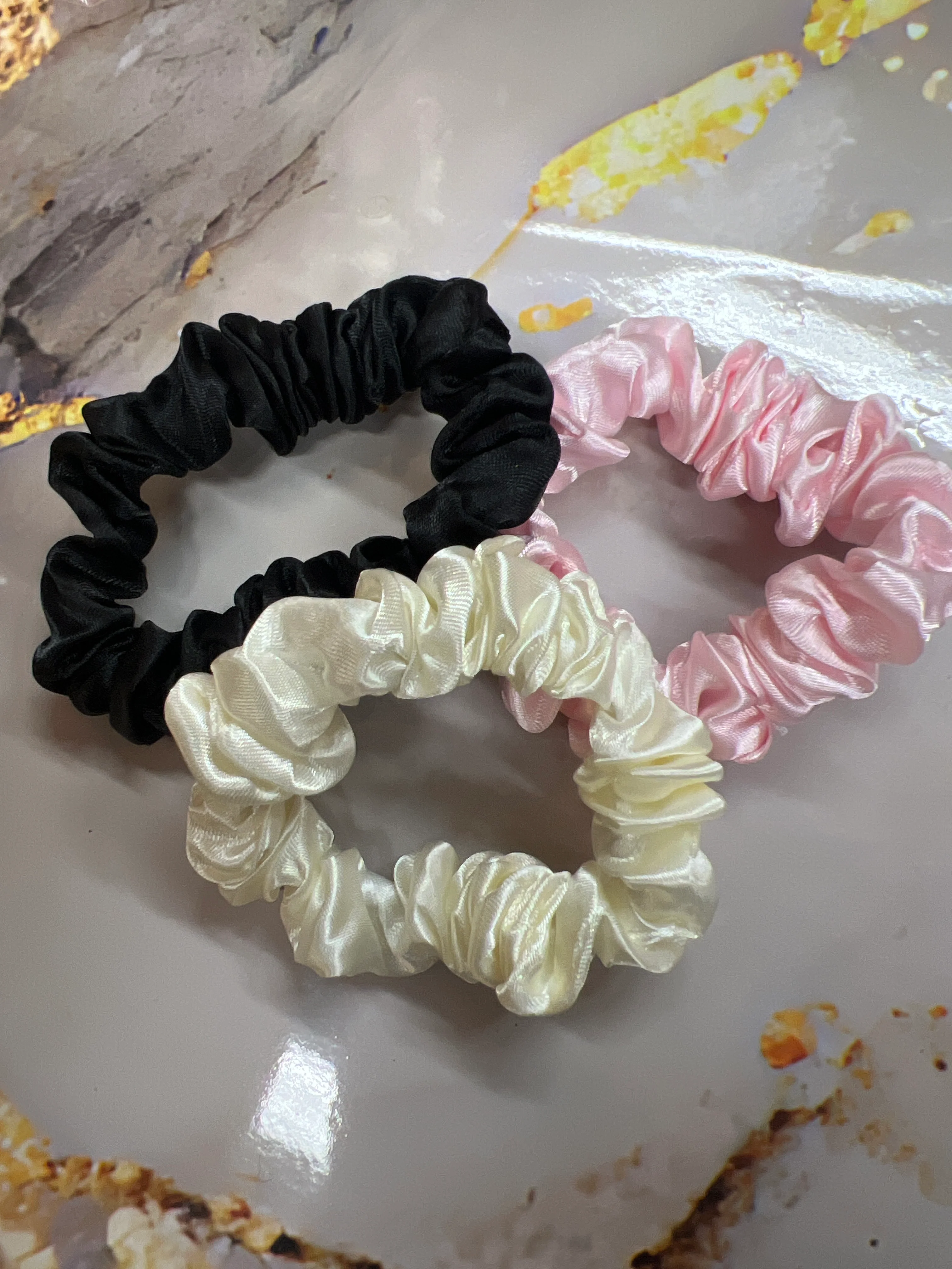 Zijde Scrunchie 5 stuks Zijde Scrunchie 5 stuks