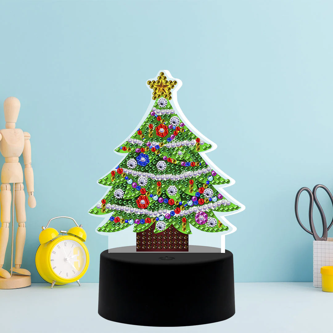 Diamond Painting Staande Lampje – Kerstboom Diamond Painting Staande Lampje – Kerstboom