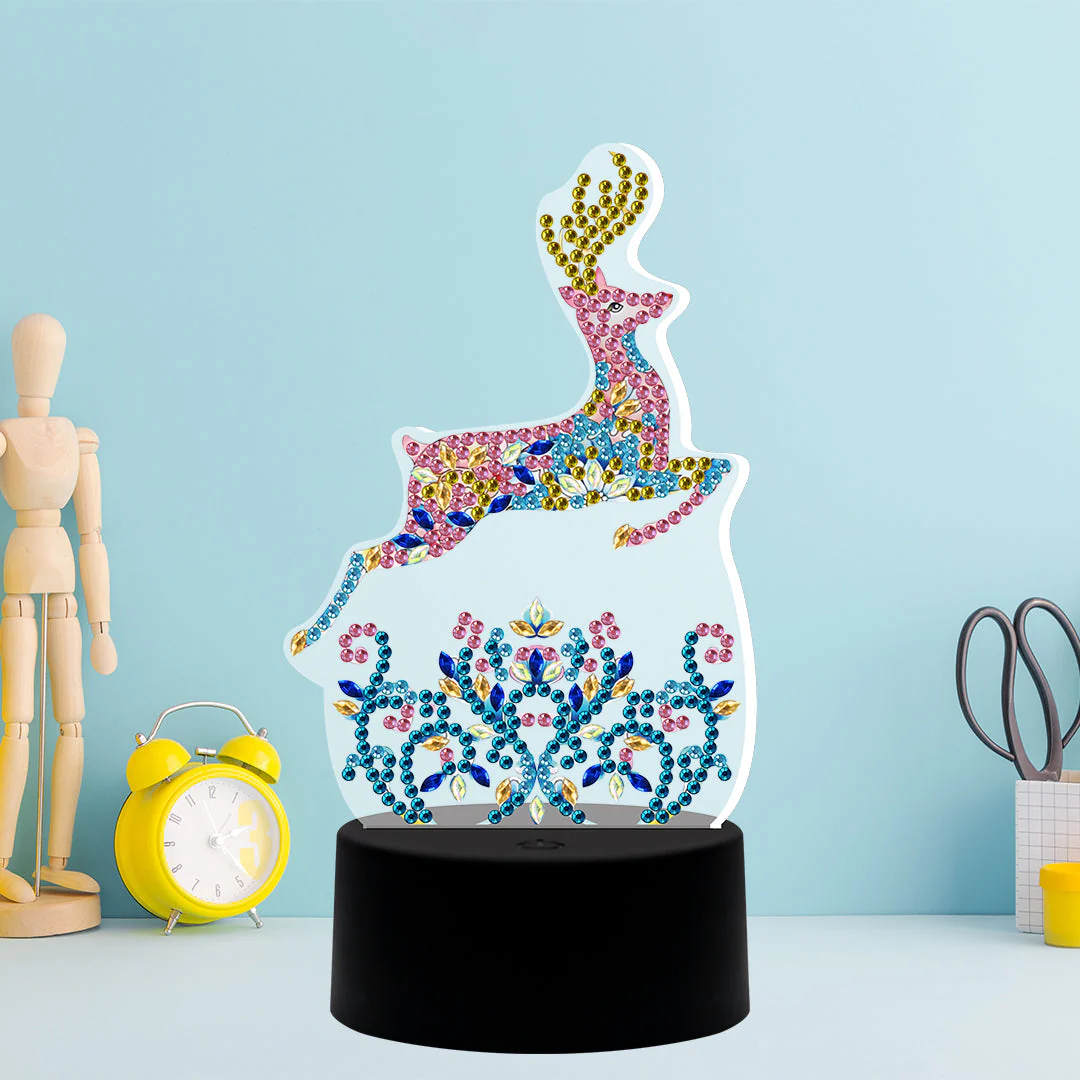 Diamond Painting Staande Lampje – Rendier