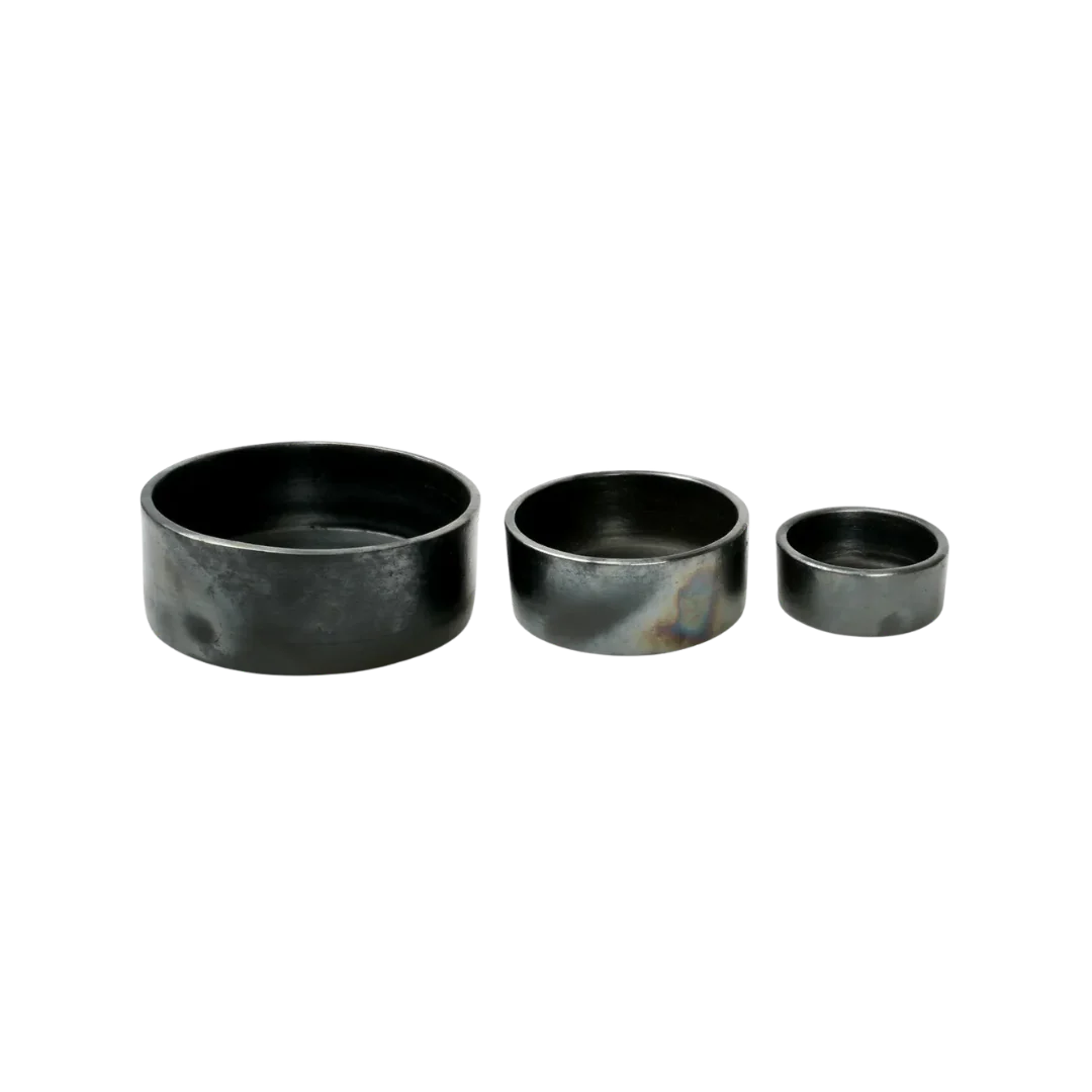 DE BURNED CILINDER KOM | SET VAN 3 | TERRACOTTA | ZWART