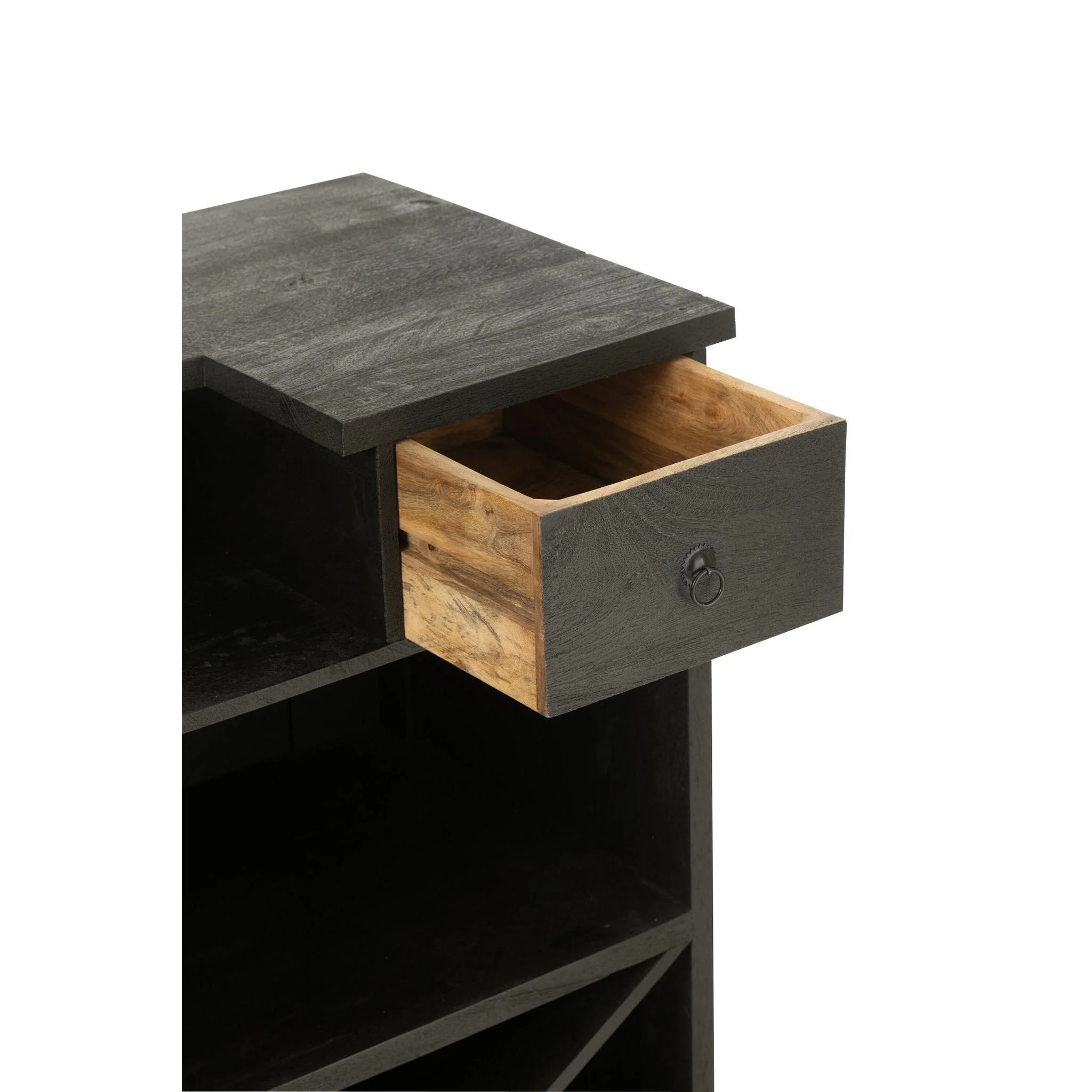 Decoratie Zwart Mangohout hout 55×180 cm