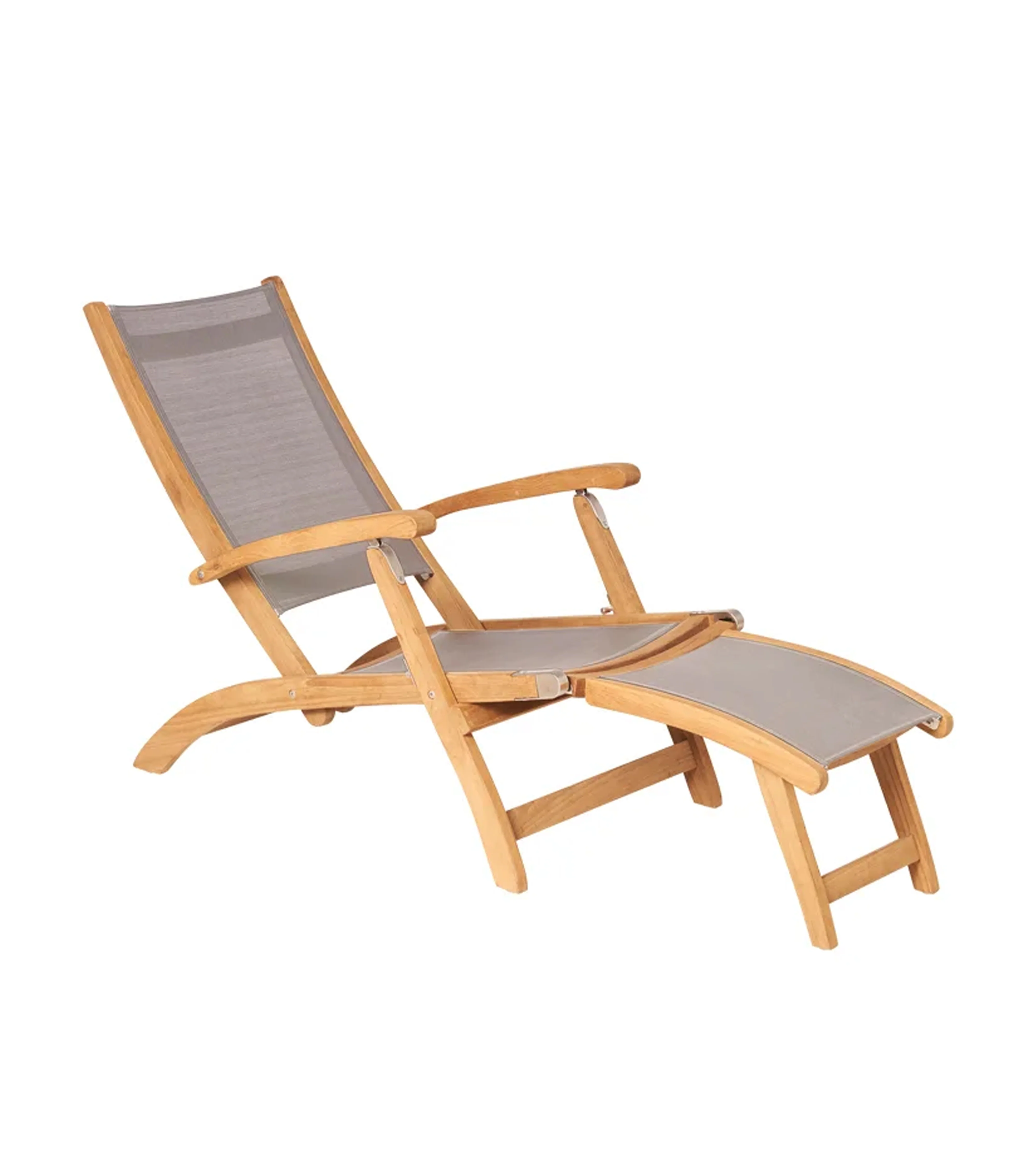 Traditional Teak Kate Taupe Deckchair