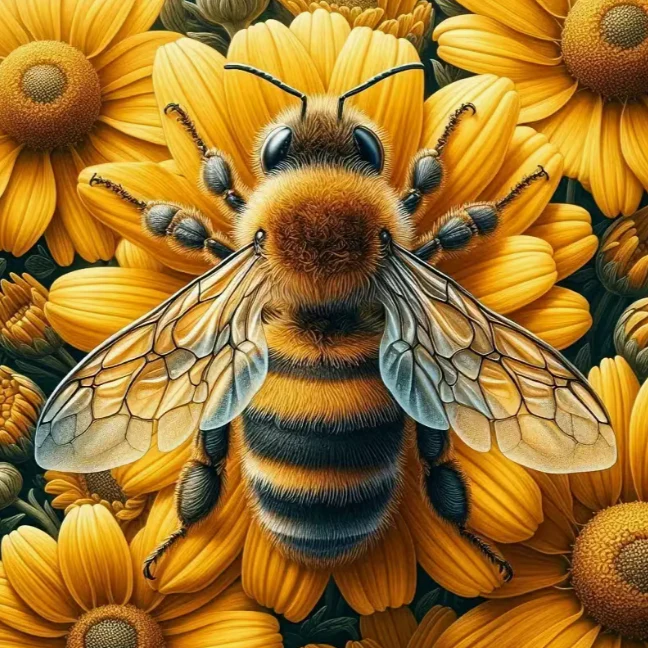 Bij op Bloemen Bij op Bloemen