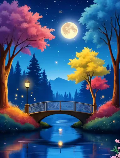 Bruggetje bij Nacht