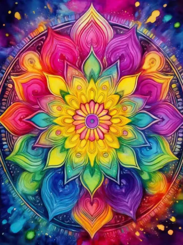 Felle Kleuren Mandala Felle Kleuren Mandala