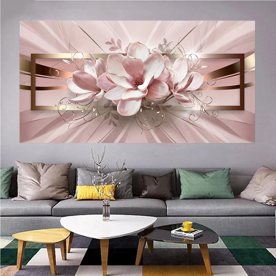 Roze Bloemen - Groot Formaat