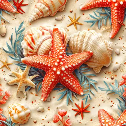 Grote Zeester met Schelpen Grote Zeester met Schelpen