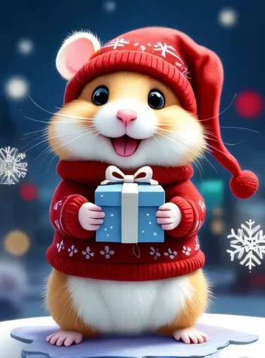 Hamster met Cadeau