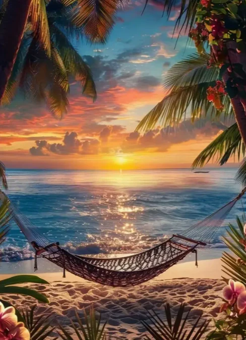 Hangmat tijdens Zonsondergang