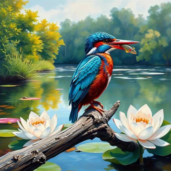 Ijsvogel met Visje Ijsvogel met Visje