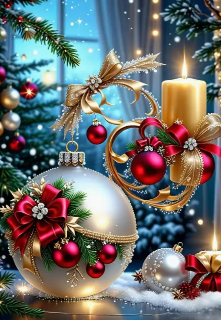 Kerstversiering met Kaars