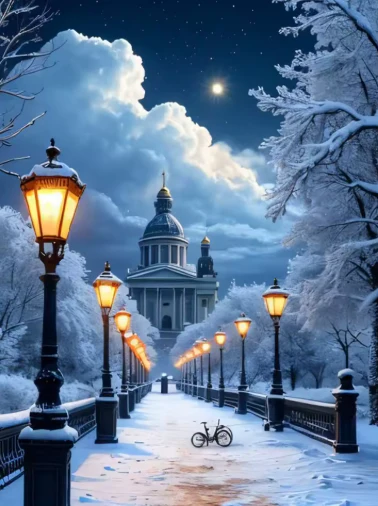 Magische Winteravond in de Stad