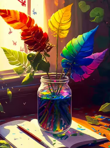 Regenboog Bladeren