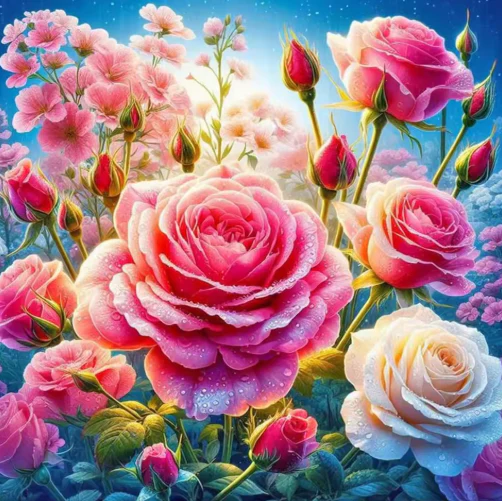 Rozen met Knoppen