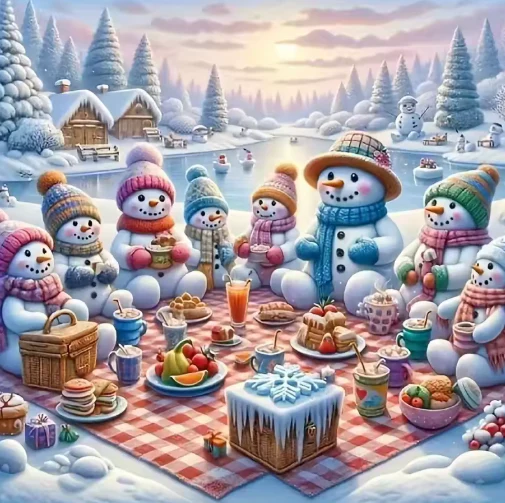 Sneeuwpoppen Picknick