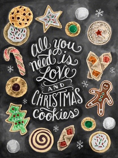 Tekst - All you need is love and Christmas cookies