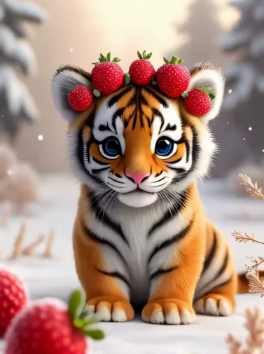 Tijger met Aardbeien Tijger met Aardbeien