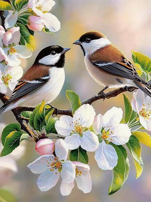 Vogels op Bloementak Vogels op Bloementak