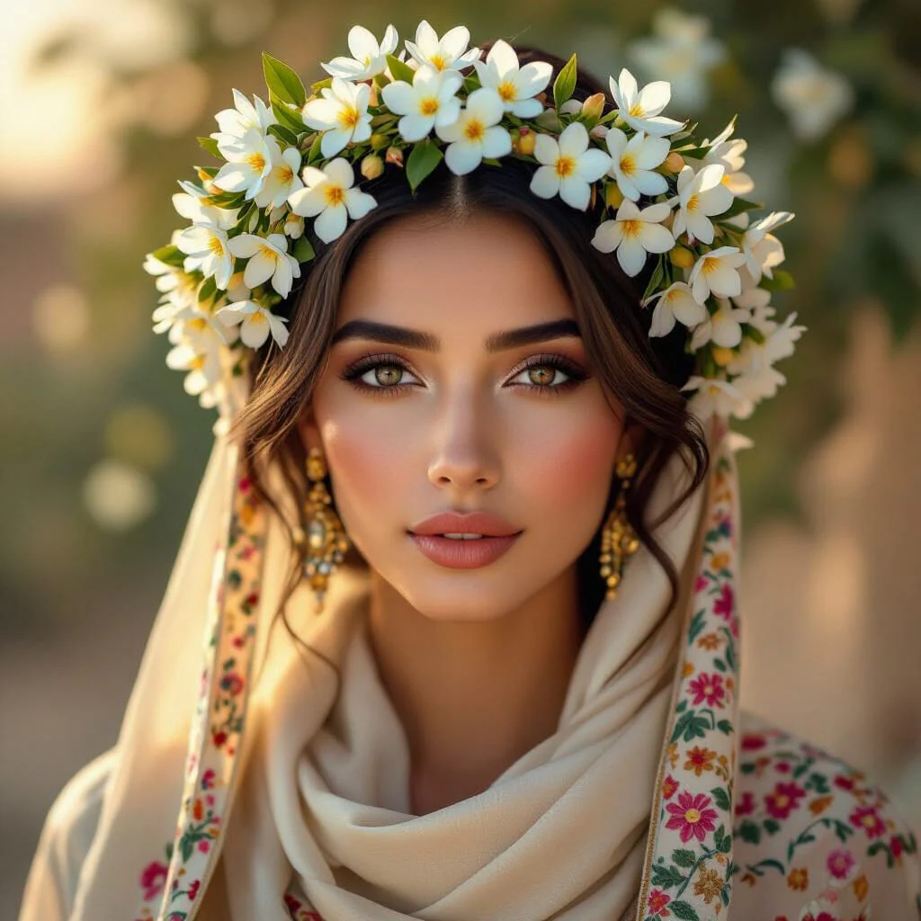 Vrouw met Bloemenkrans Vrouw met Bloemenkrans
