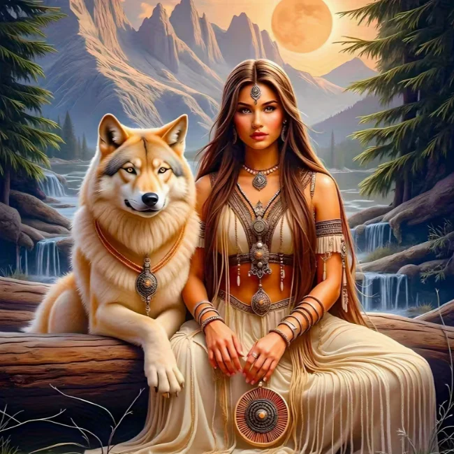 Vrouw met Wolf