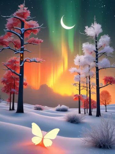 Winterlandschap met Bomen Winterlandschap met Bomen