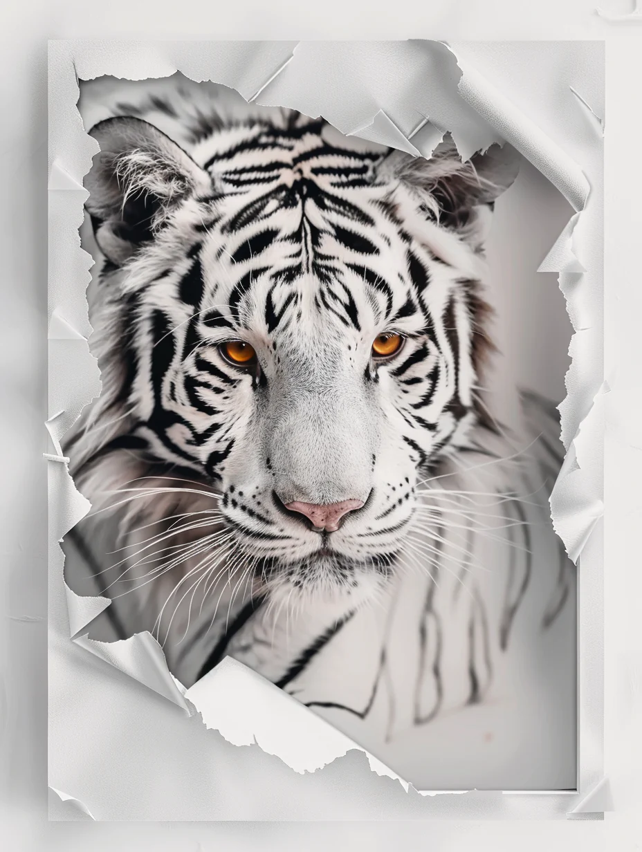 Witte Tijger uit Doek