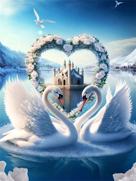 Witte Zwanen met Hart Witte Zwanen met Hart