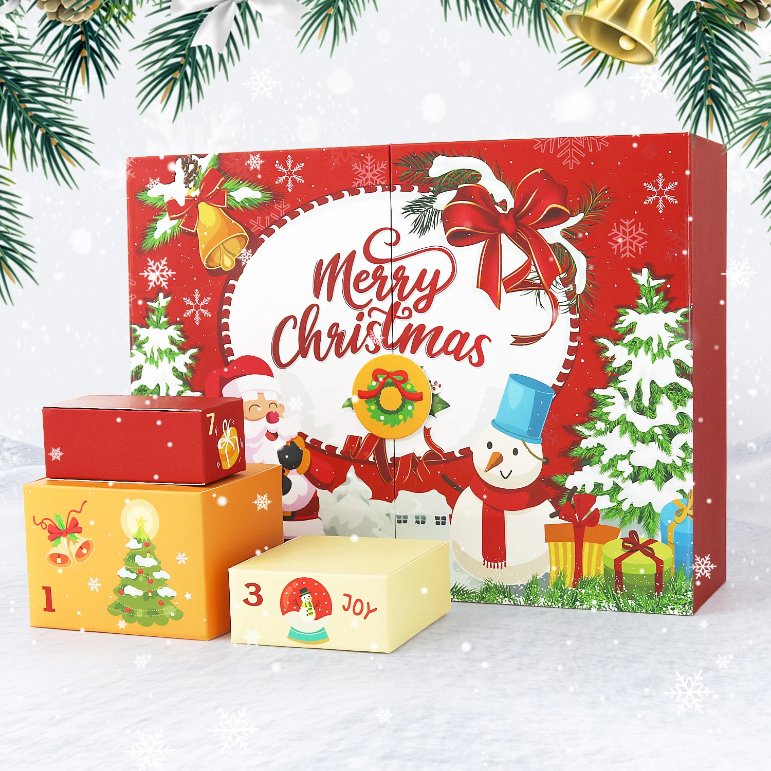 Diamond Painting Adventskalender 2025 – Rood – 12 vakjes - Afbeelding 3