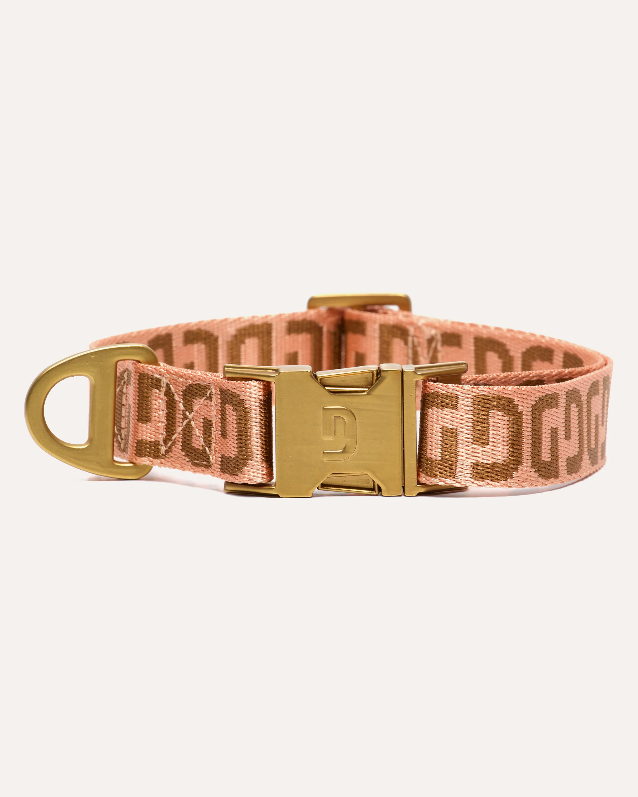 DOGGUO Halsband – DG – abrikoos/bruin