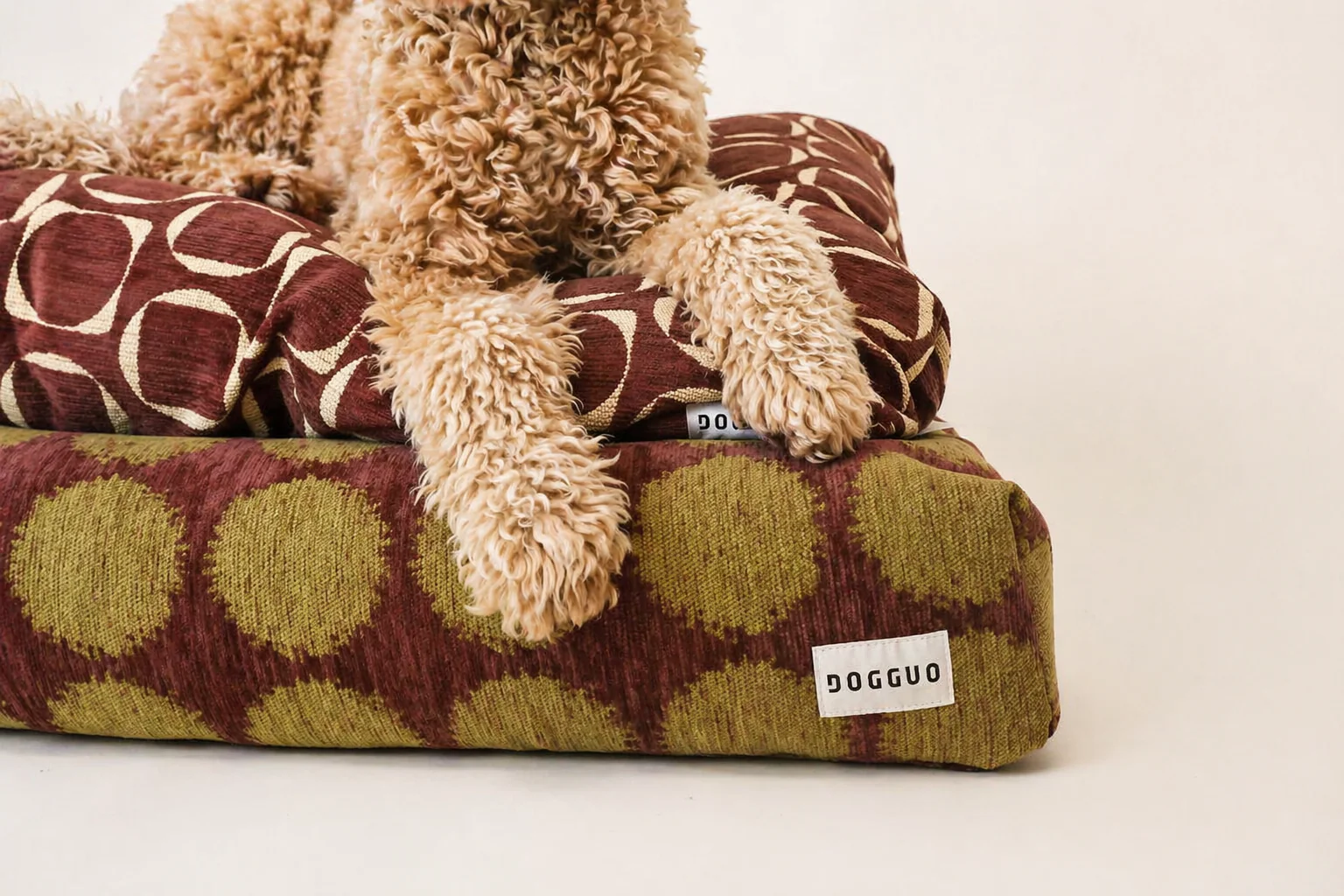 Dogguo hondenkussen stip - bruin/groen - Afbeelding 2