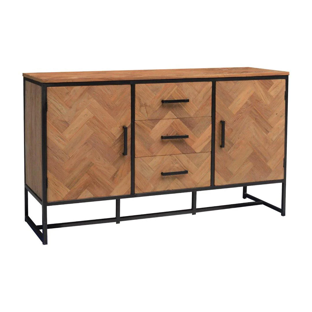 Dressoir Accent Teakhout Naturel hout 145x45x85 cm