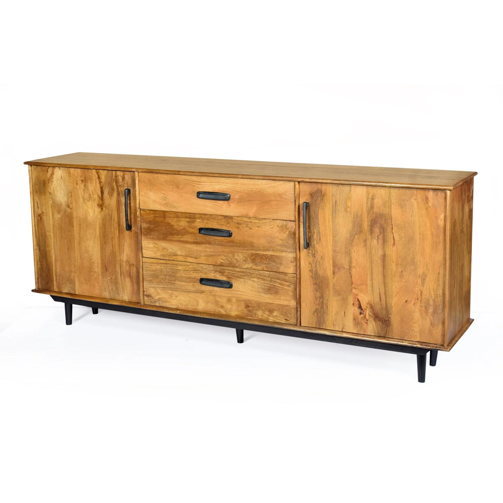Dressoir Ayleen Mangohout Naturel hout 200x45x80 cm
