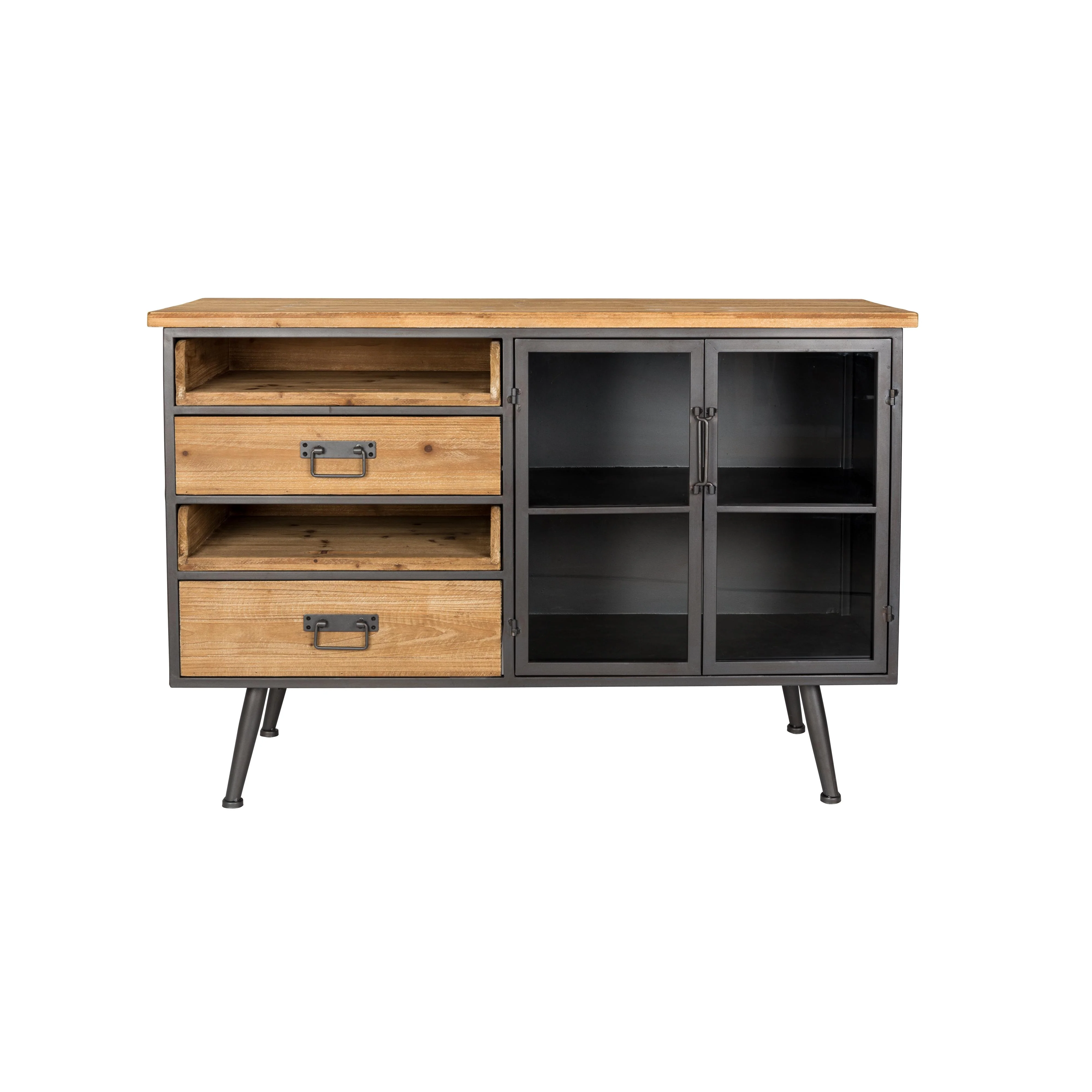 Dressoir Damian Fir hout, Metaal Multicolour 40×113 cm