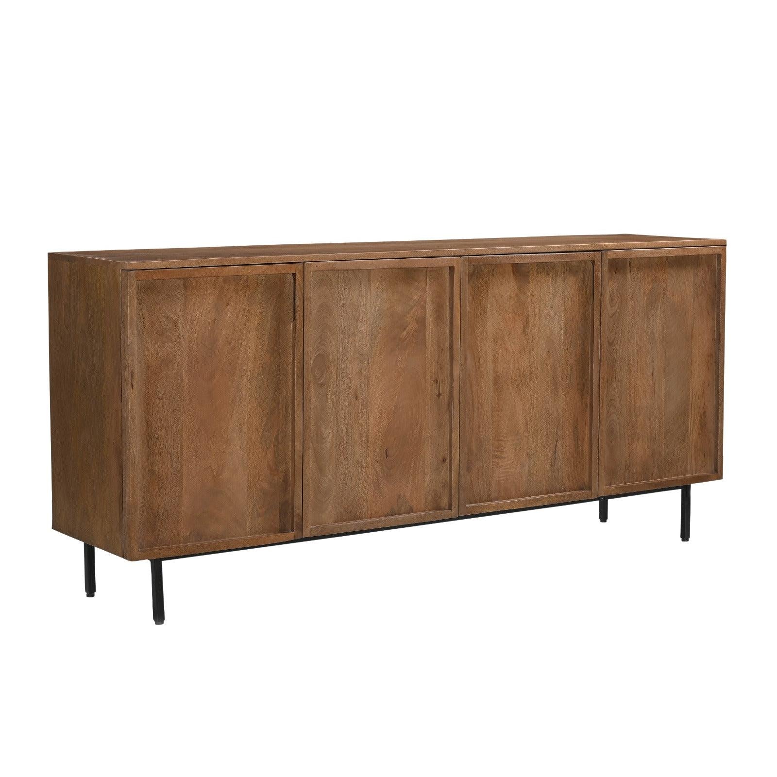 Dressoir Elan Mangohout Naturel hout 40x180x82 cm