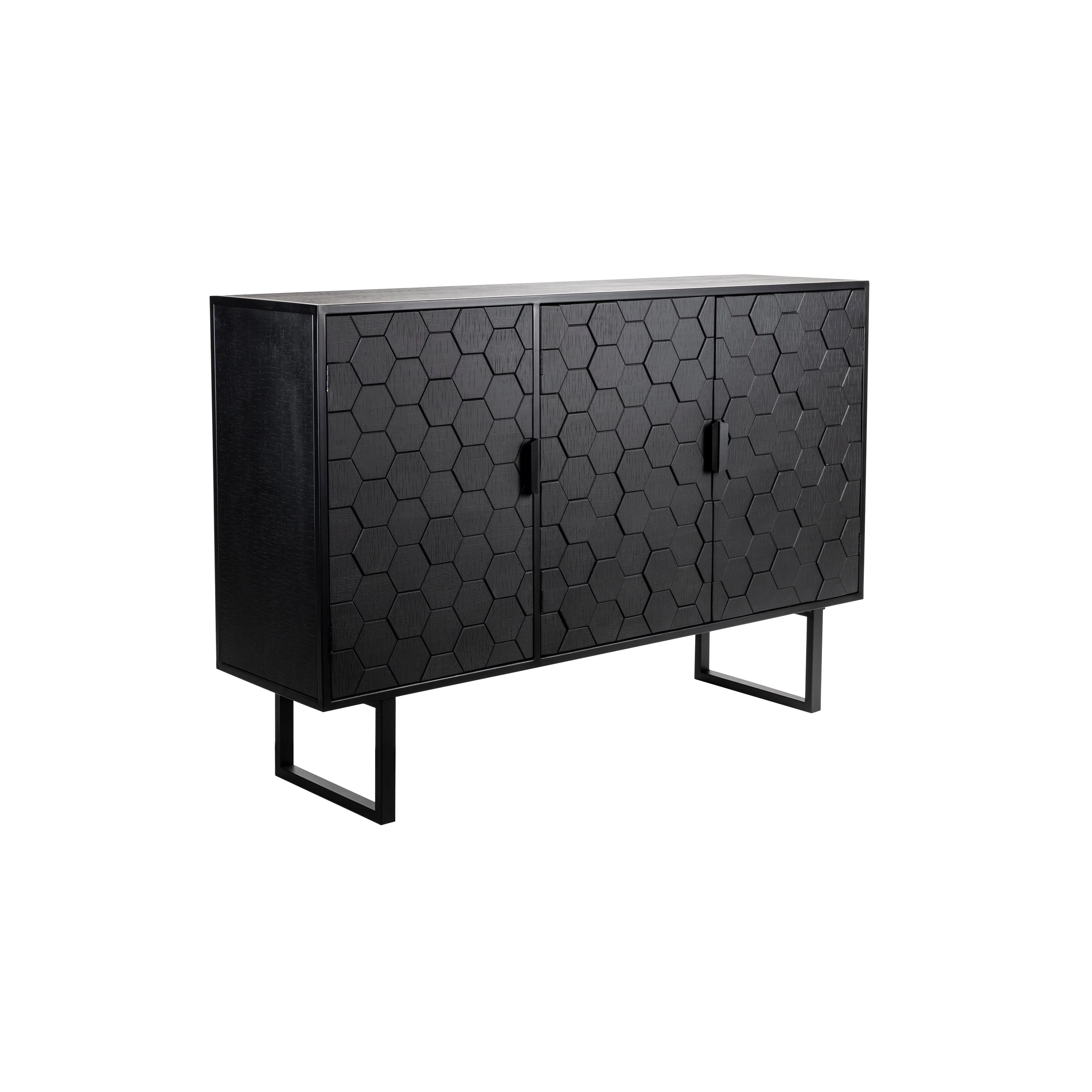Dressoir Linc High Fir hout, Metaal Zwart 36×135 cm Dressoir Linc High Fir hout, Metaal Zwart 36×135 cm