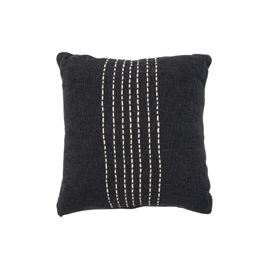 DRIZLE KUSSENHOES | KATOEN | ZWART | WIT