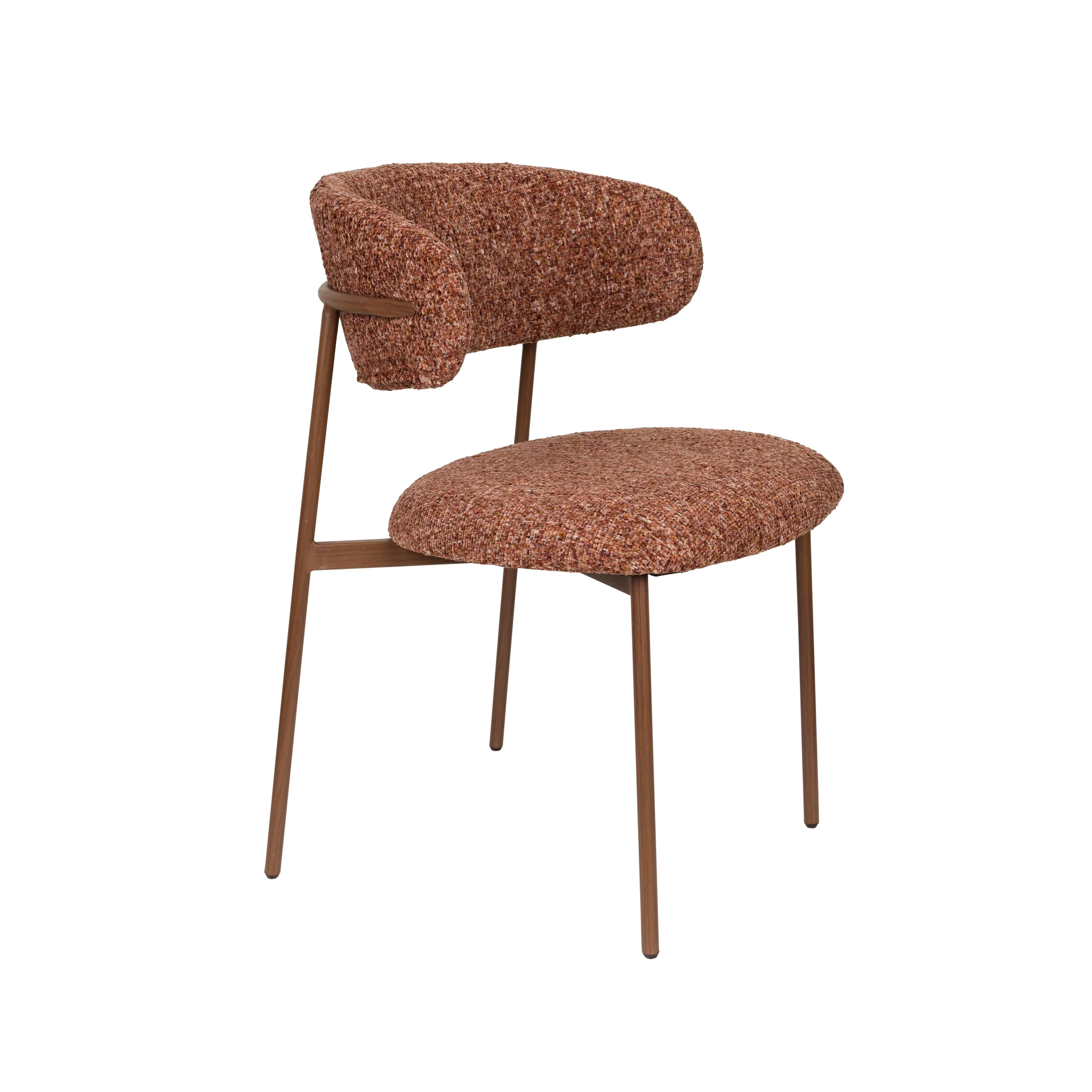 Eetkamerstoel Claes Polyester Terracotta 57.5×56.5 cm