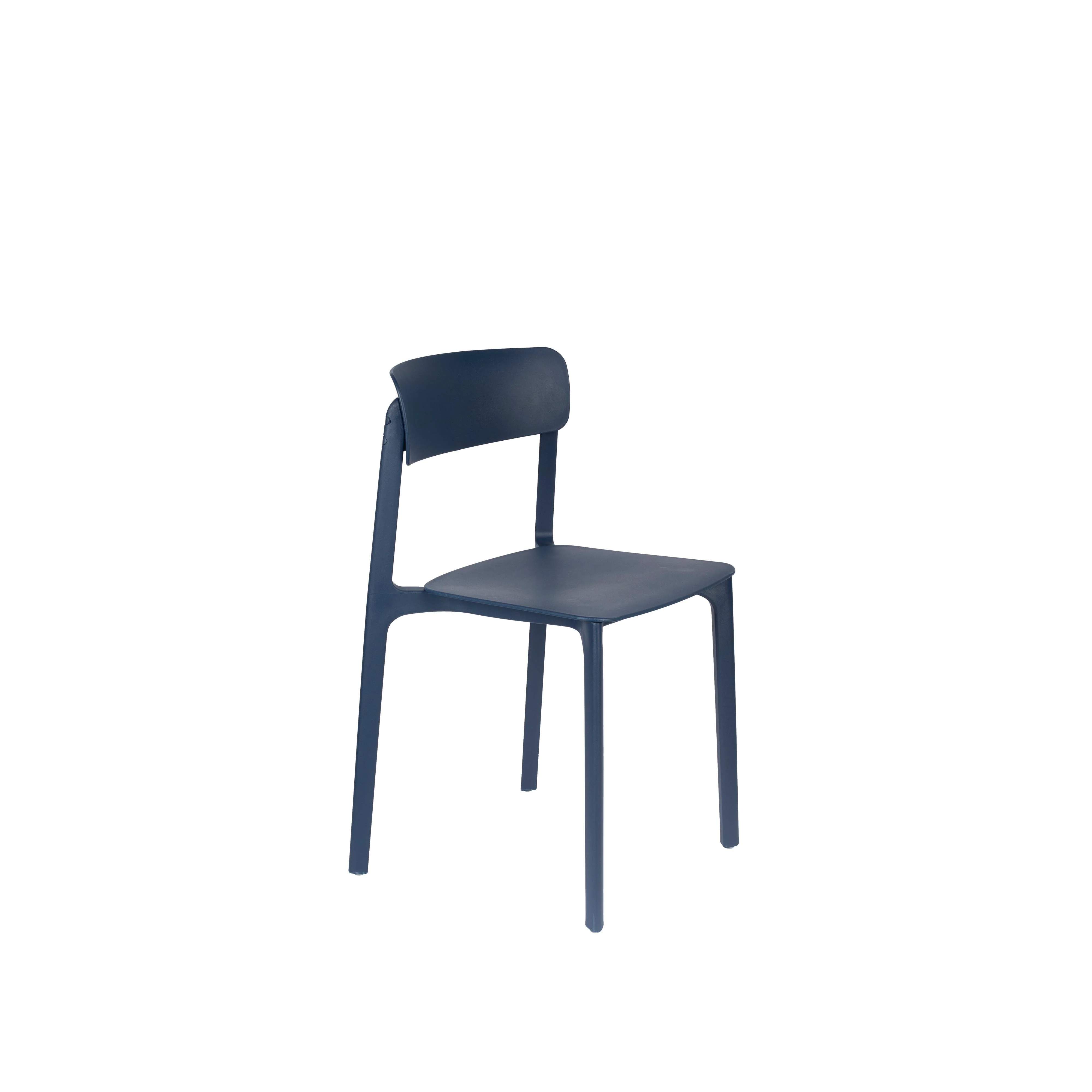 Eetkamerstoel Clive Donker Plastic Blauw 47×48 cm