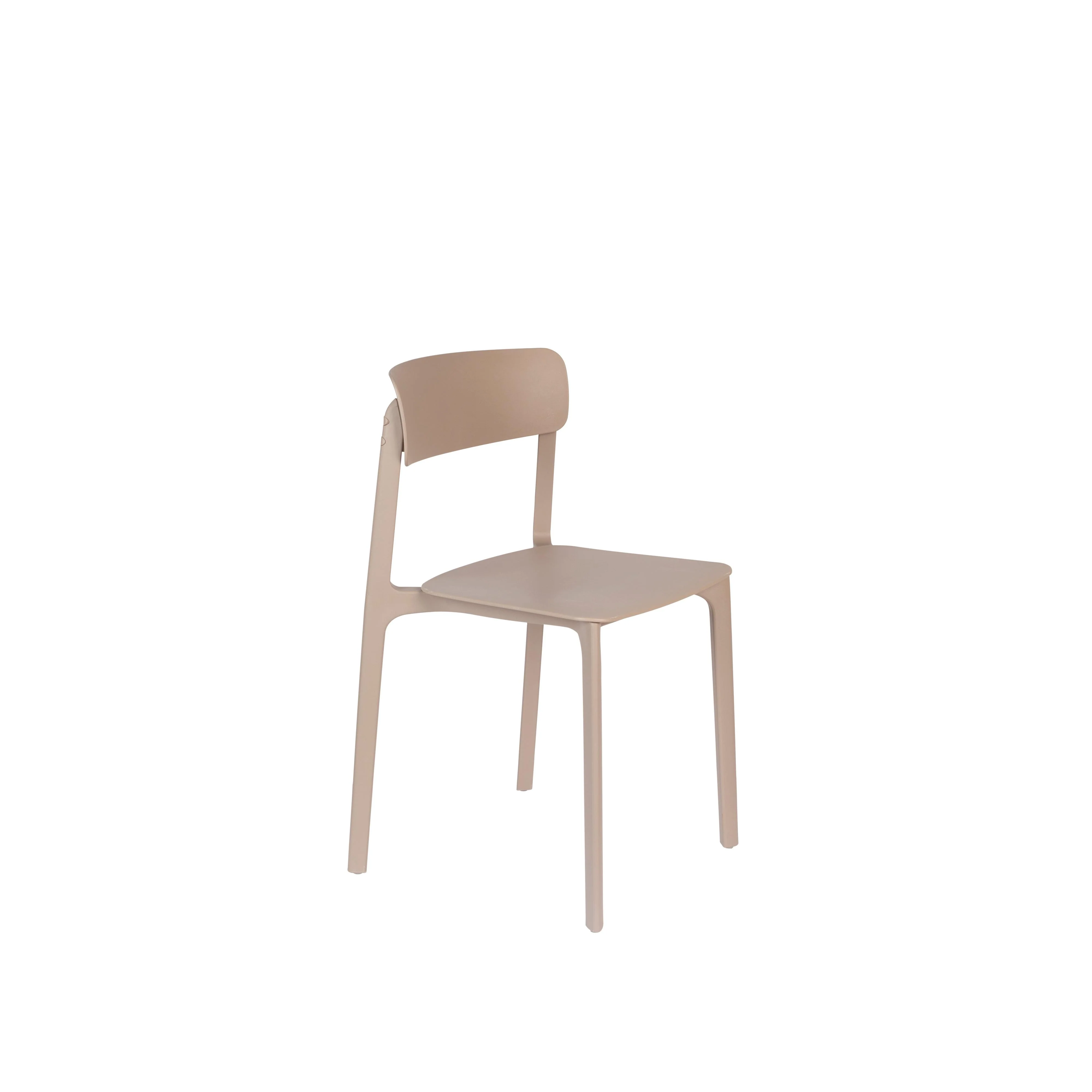 Eetkamerstoel Clive Plastic Bruin 47×48 cm