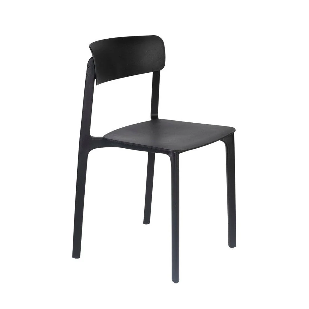 Eetkamerstoel Clive Plastic Zwart 47×48 cm
