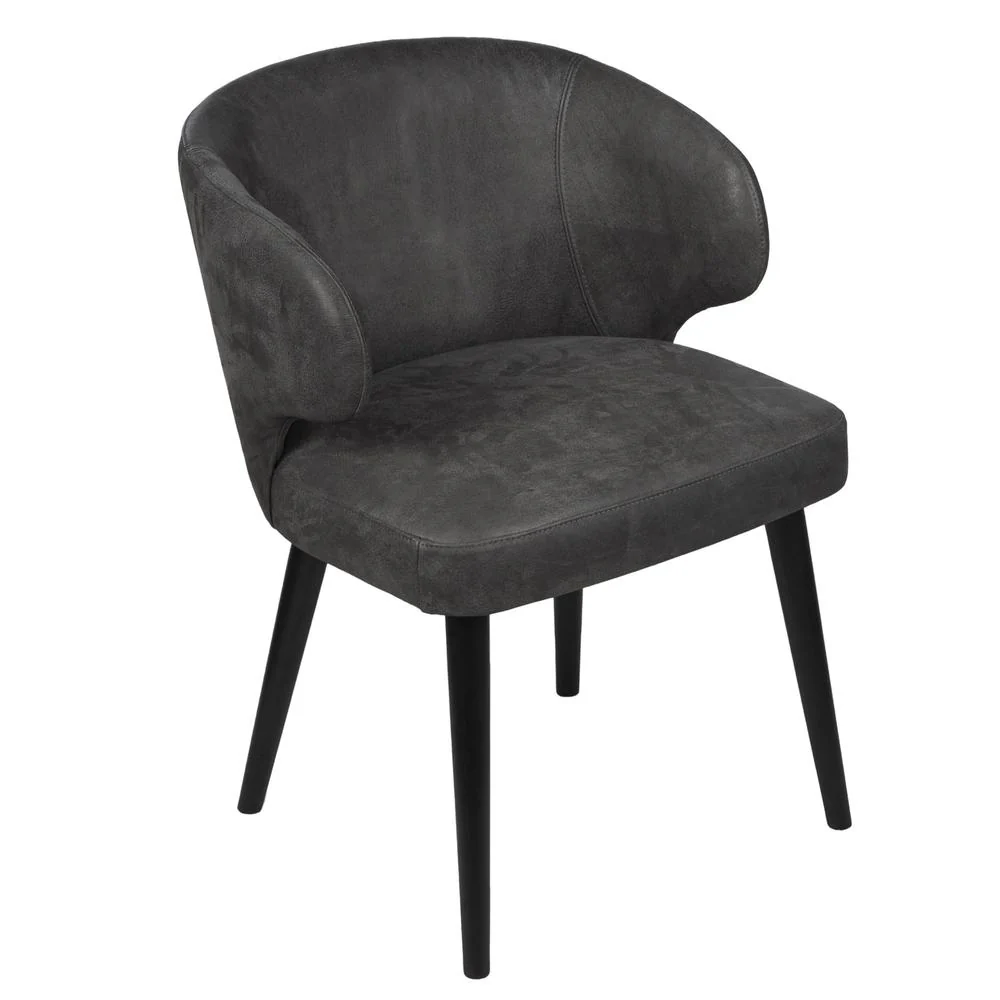 Eetkamerstoel Fiori Polyester Antraciet