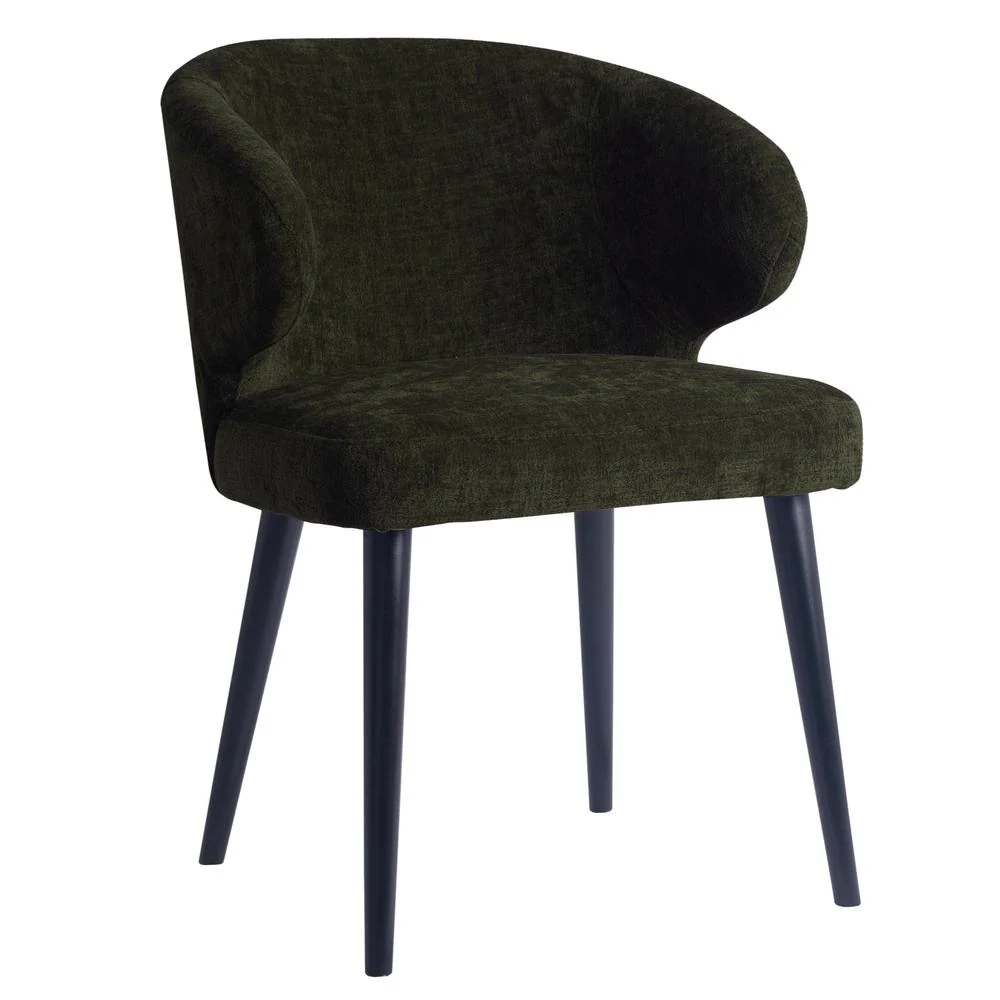 Eetkamerstoel Fiori Polyester Zwart 711552 Eetkamerstoel Fiori Polyester Zwart 711552