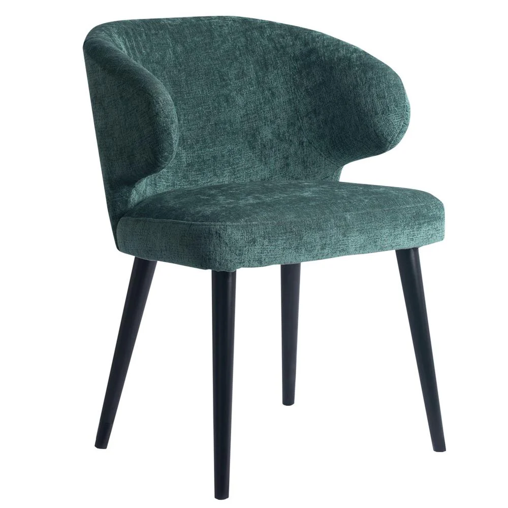 Eetkamerstoel Fiori Polyester Zwart 711554 Eetkamerstoel Fiori Polyester Zwart 711554