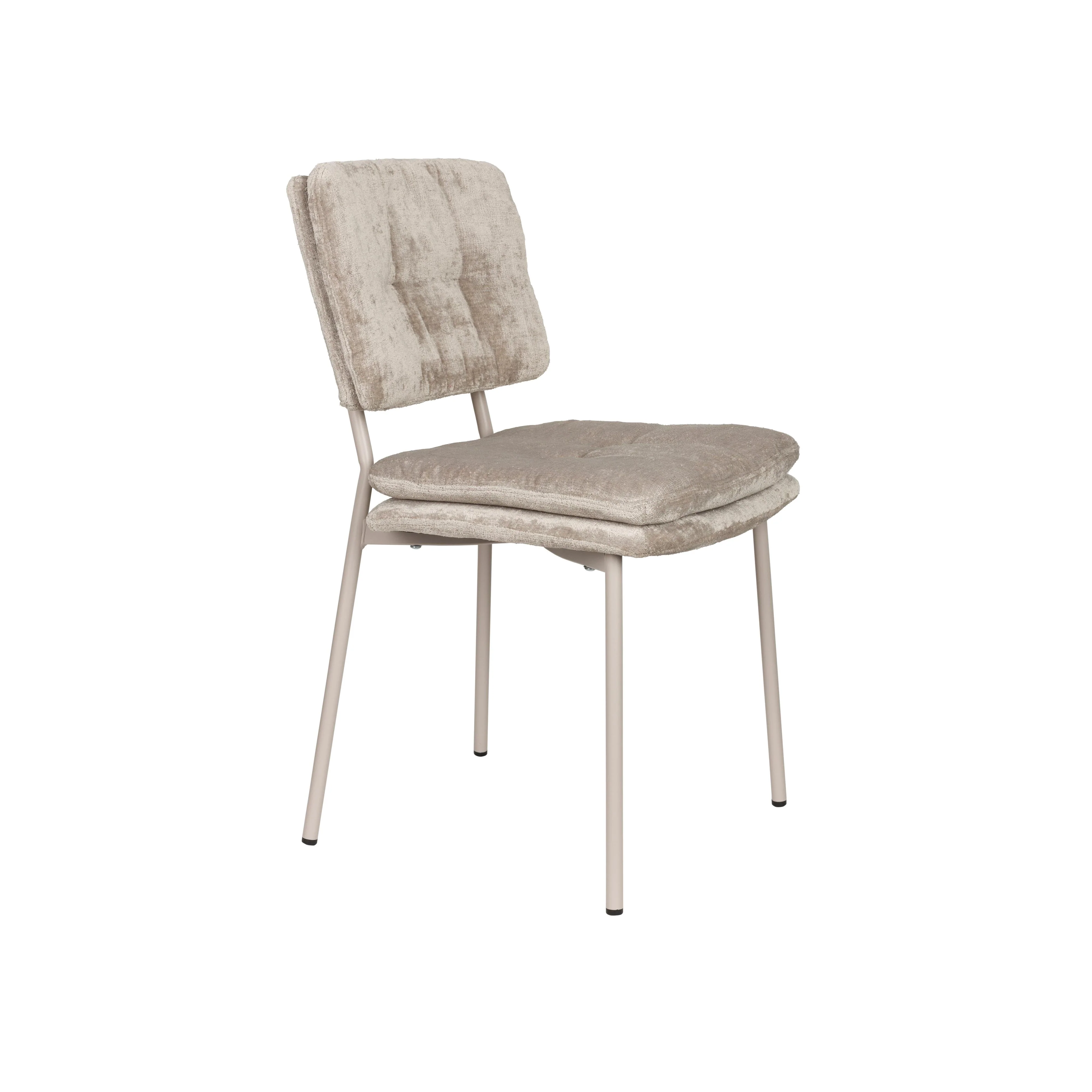 Eetkamerstoel Franck Polyester Beige 52.5×44 cm