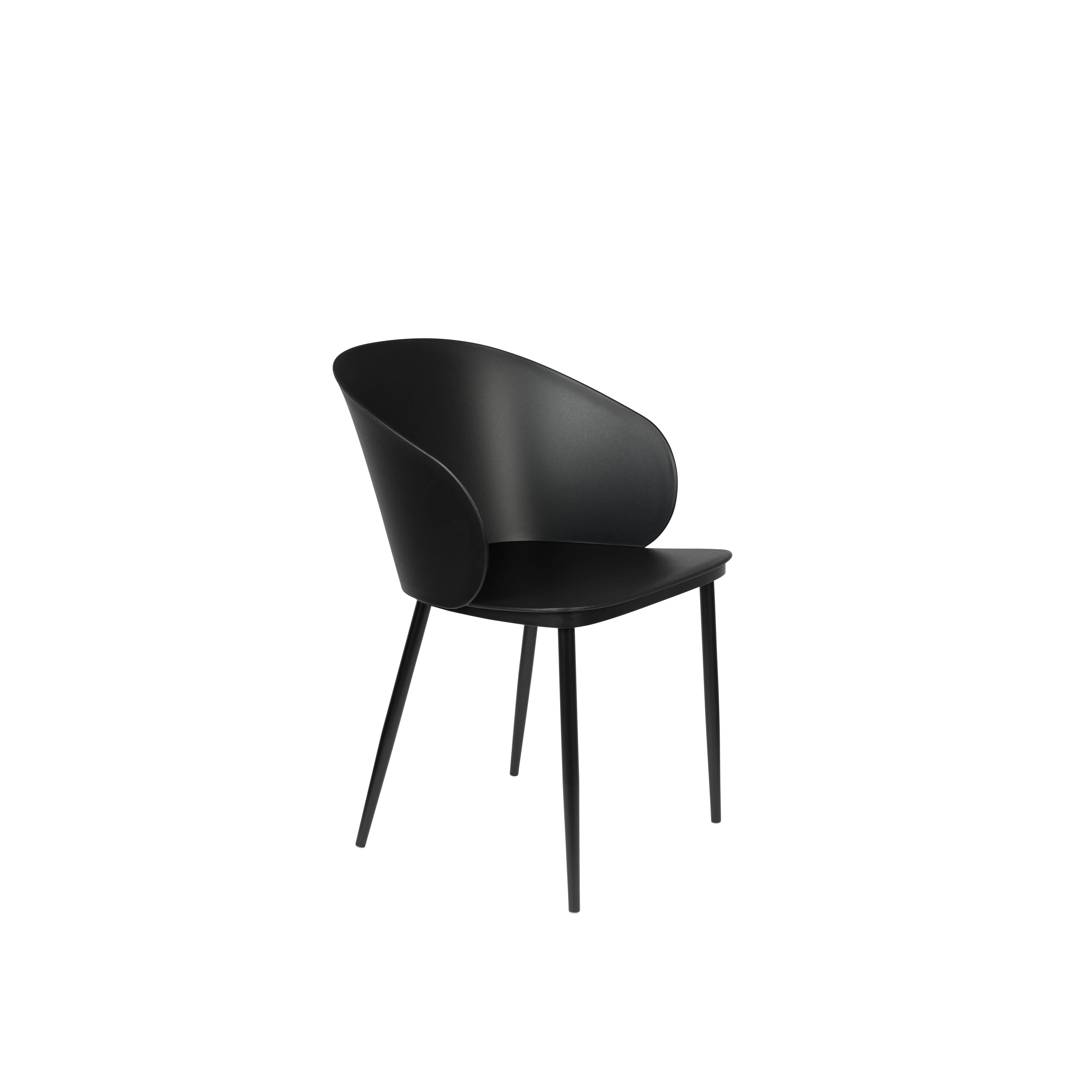 Eetkamerstoel Gigi Polypropyleen Zwart 53.5×57 cm Eetkamerstoel Gigi Polypropyleen Zwart 53.5×57 cm