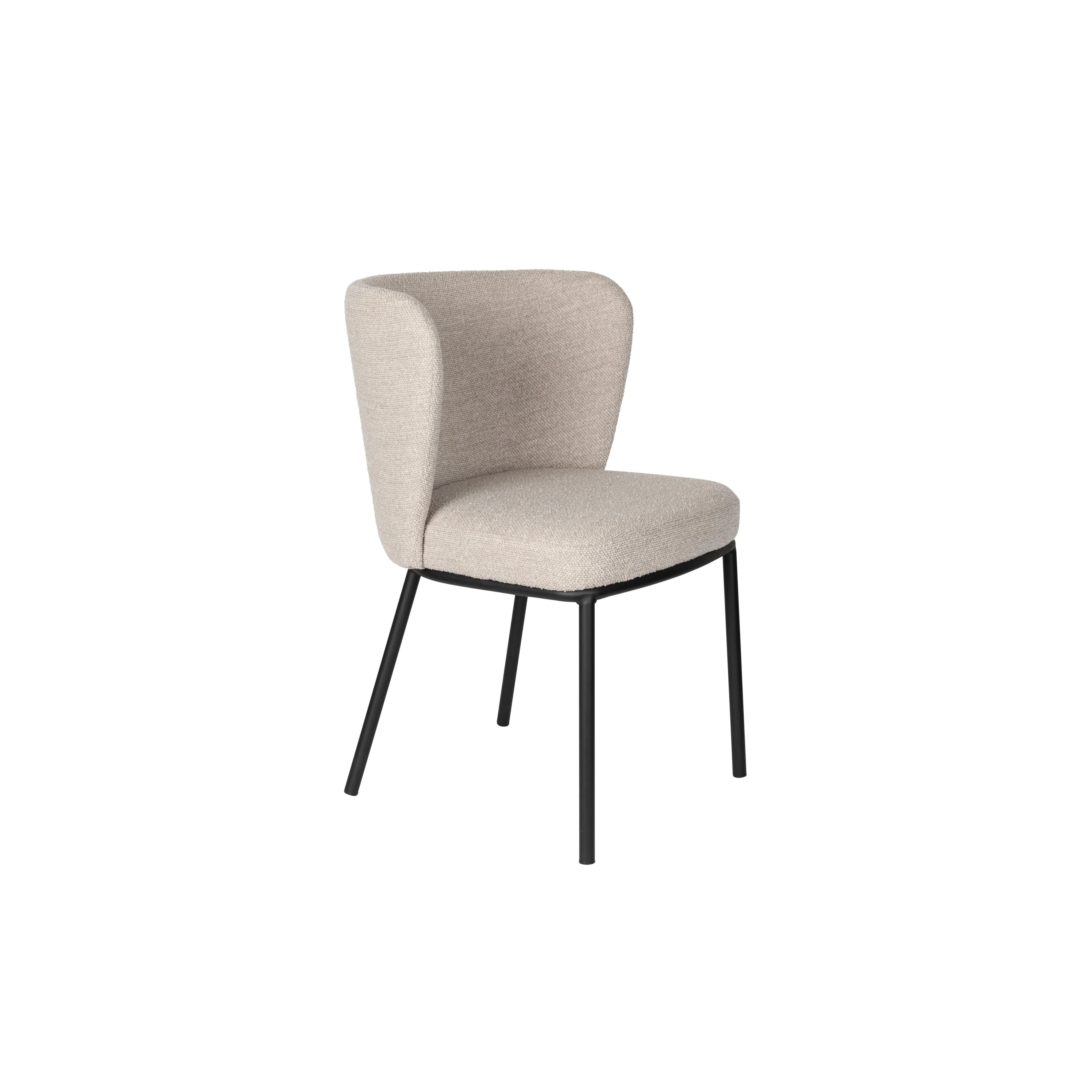 Eetkamerstoel Guus Polyester Beige 53×55 cm