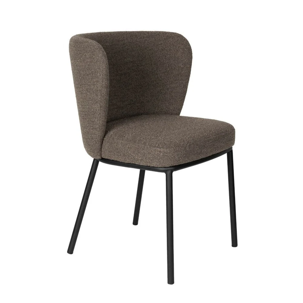 Eetkamerstoel Guus Polyester Bruin 53×55 cm