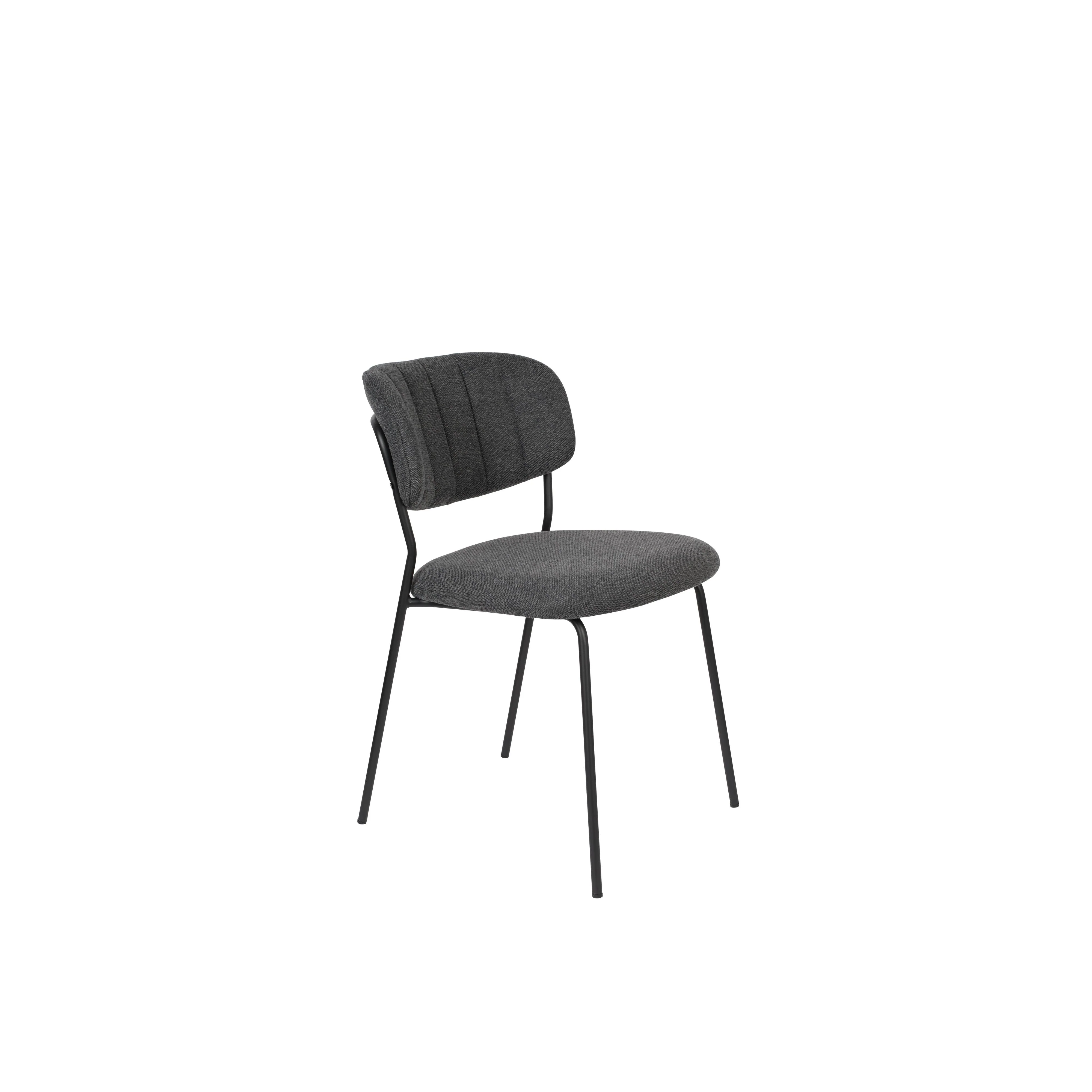 Eetkamerstoel Jolien Nylon en polyester Donkergrijs 56×48 cm Eetkamerstoel Jolien Nylon en polyester Donkergrijs 56×48 cm