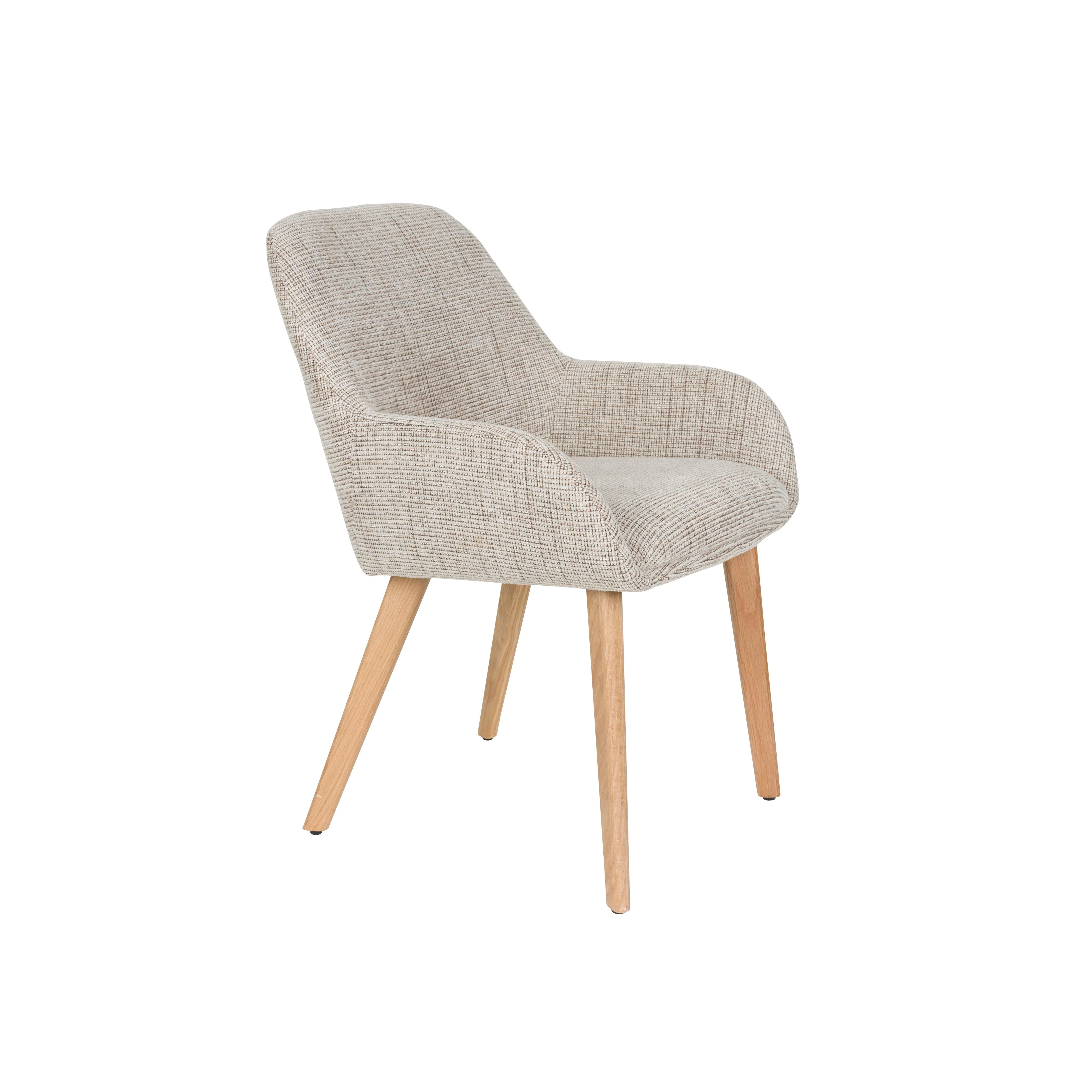 Eetkamerstoel Loua Polyester Bruin 59×59 cm Eetkamerstoel Loua Polyester Bruin 59×59 cm