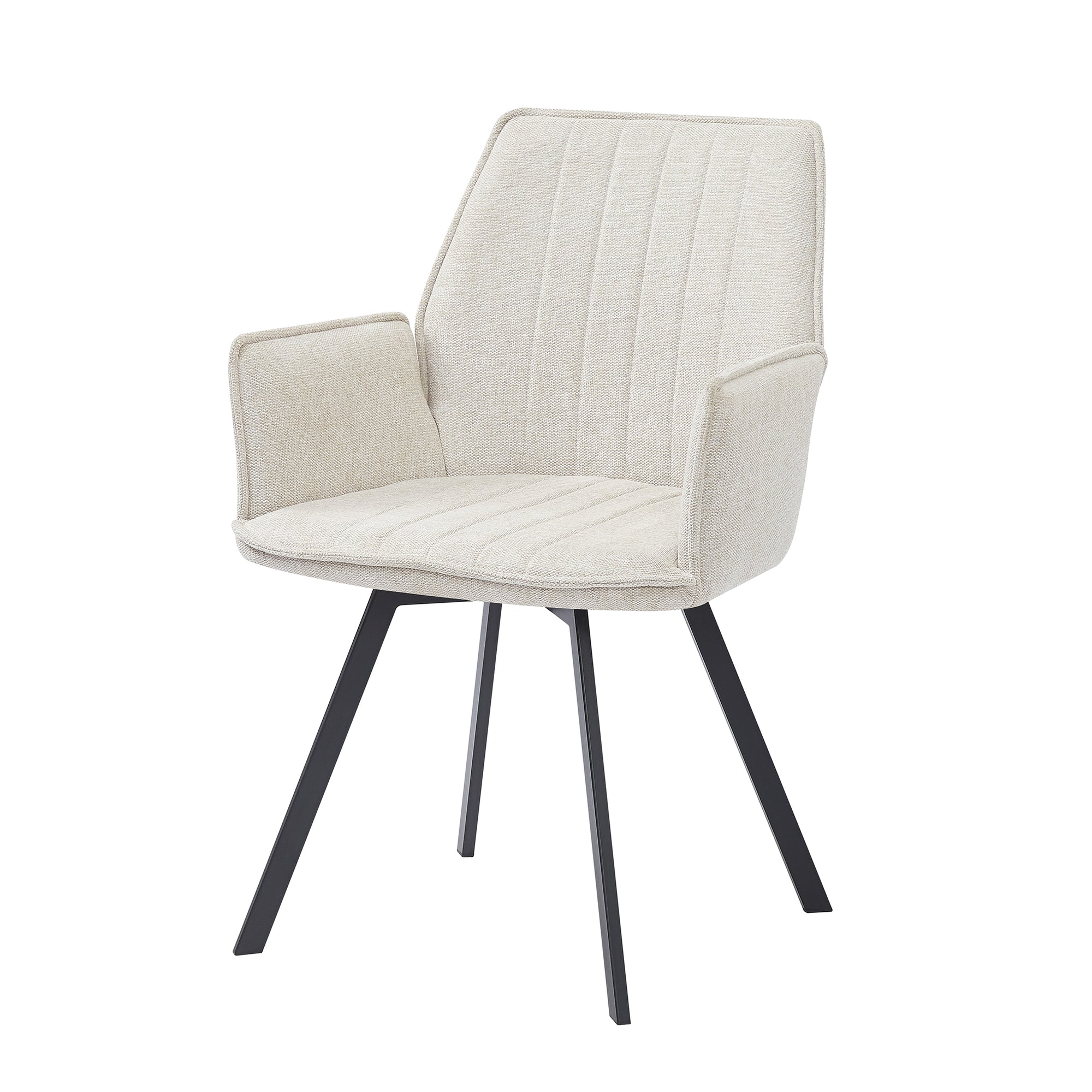 Eetkamerstoel Louise Beige Draaibaar 58 cm